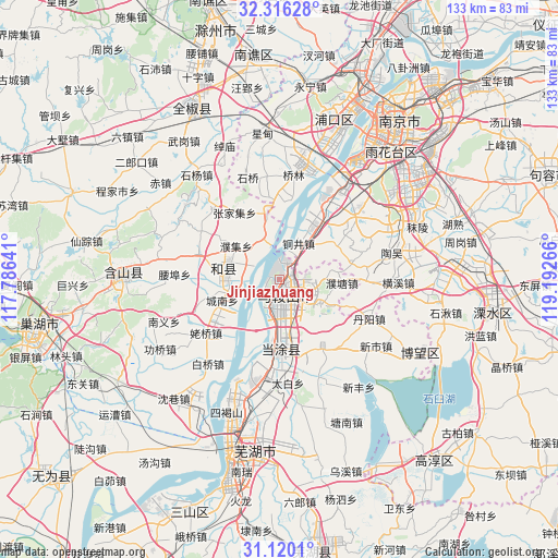 Jinjiazhuang on map