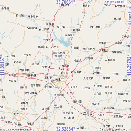 Pushan on map