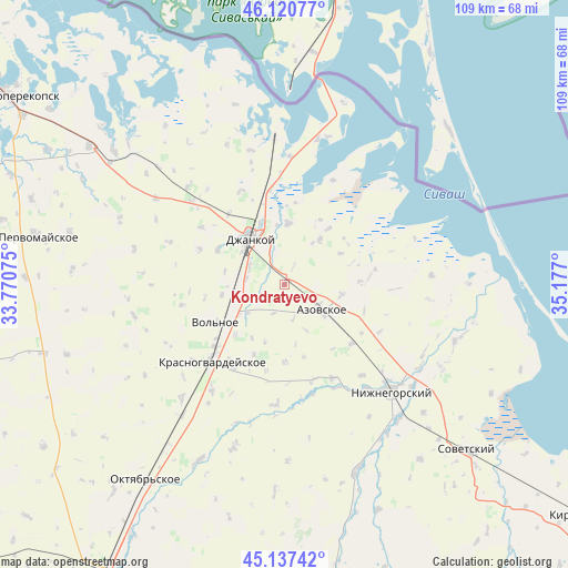 Kondratyevo on map