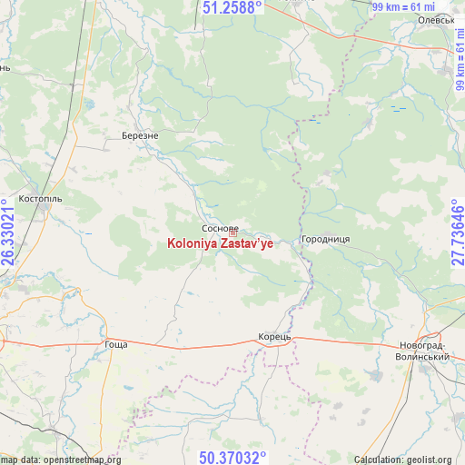 Koloniya Zastav’ye on map