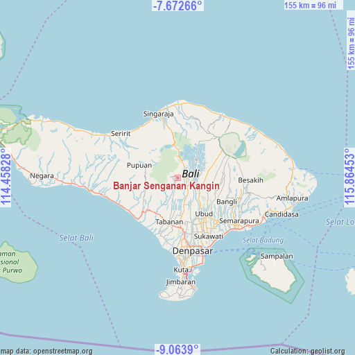 Banjar Senganan Kangin on map