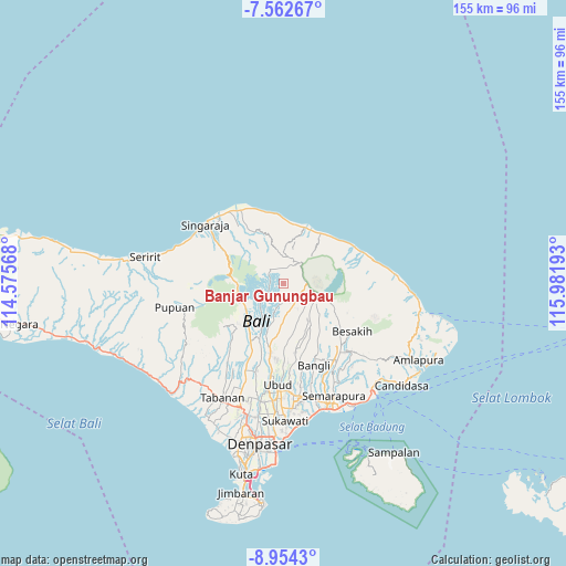 Banjar Gunungbau on map