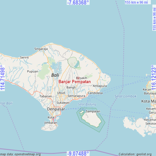 Banjar Pempatan on map