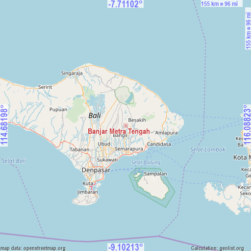 Banjar Metra Tengah on map