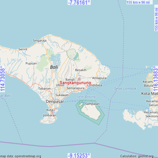 Sangkangunung on map