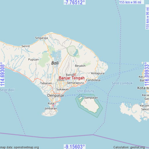 Banjar Tengah on map