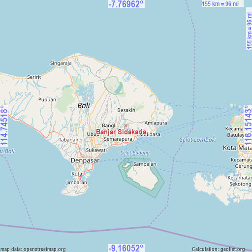 Banjar Sidakaria on map