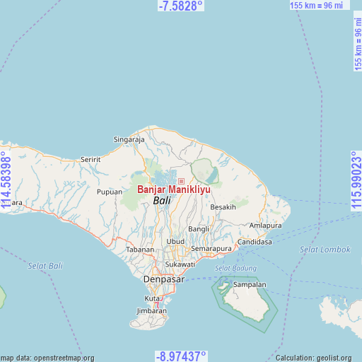 Banjar Manikliyu on map