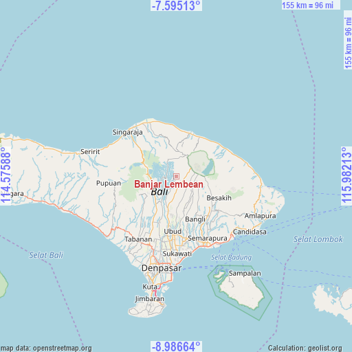 Banjar Lembean on map