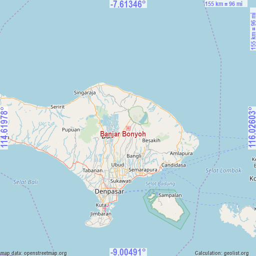 Banjar Bonyoh on map
