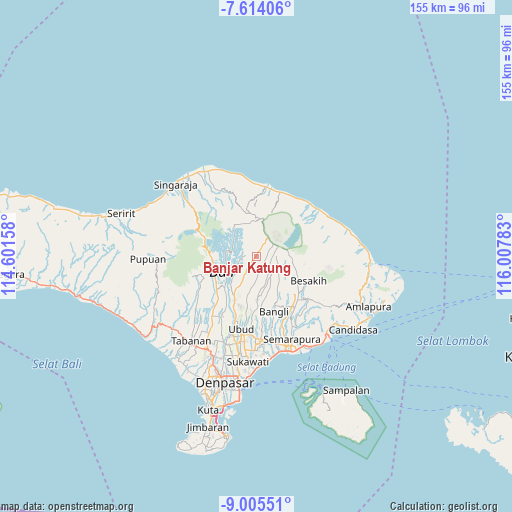 Banjar Katung on map