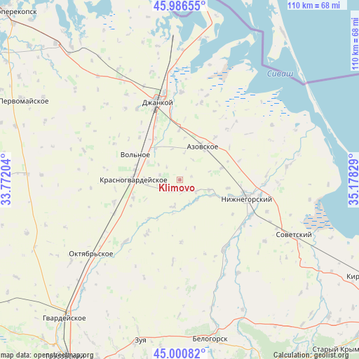 Klimovo on map