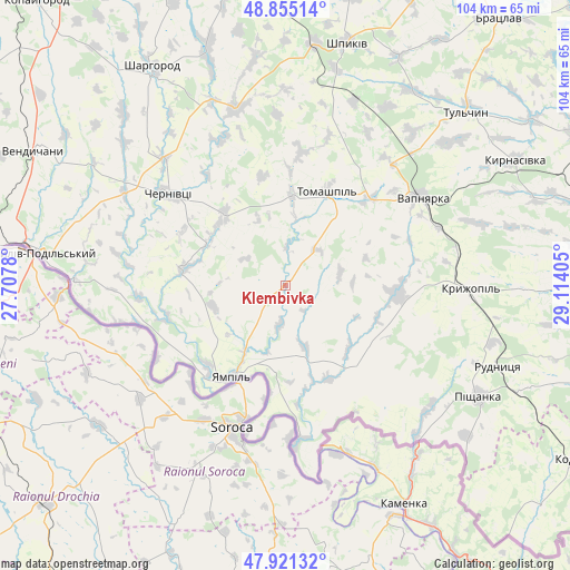 Klembivka on map