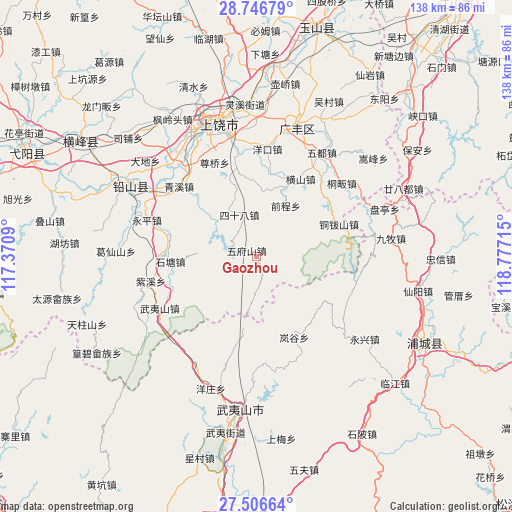 Gaozhou on map