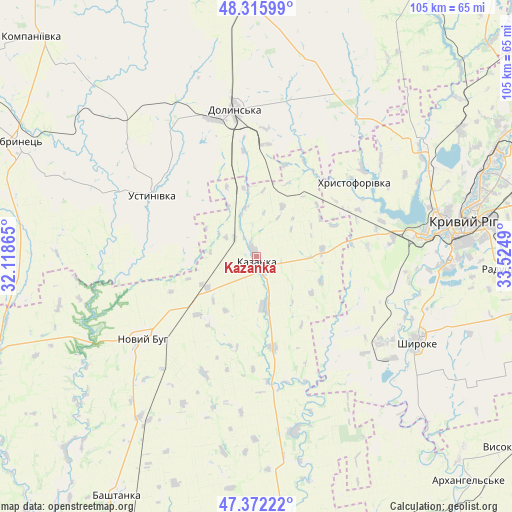Kazanka on map