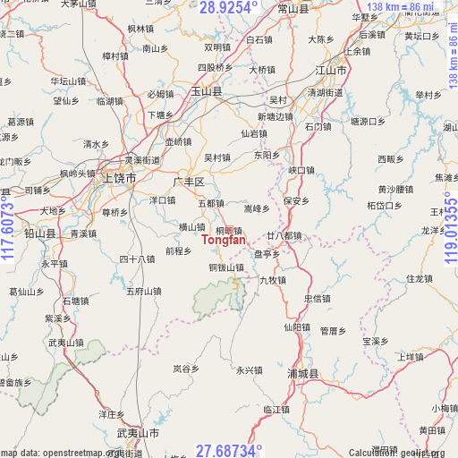 Tongfan on map