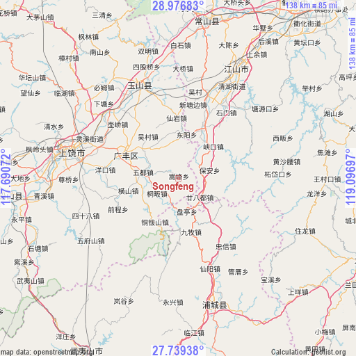 Songfeng on map