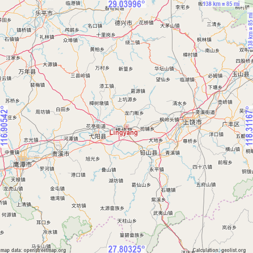 Lingyang on map