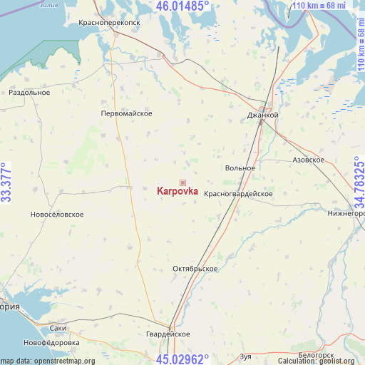 Karpovka on map