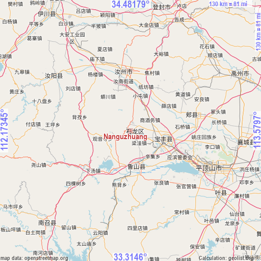 Nanguzhuang on map