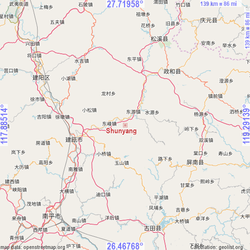 Shunyang on map
