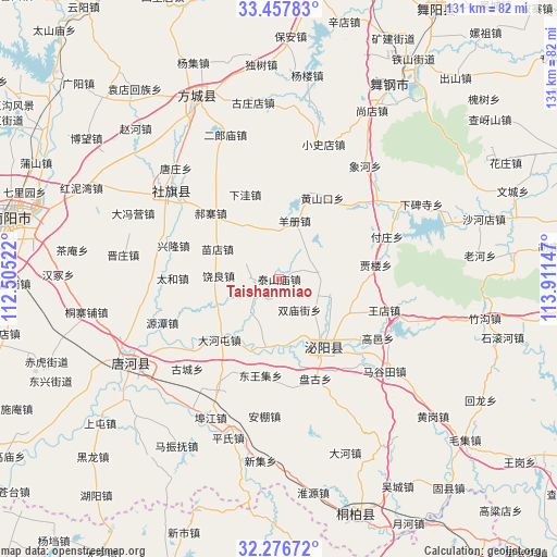 Taishanmiao on map