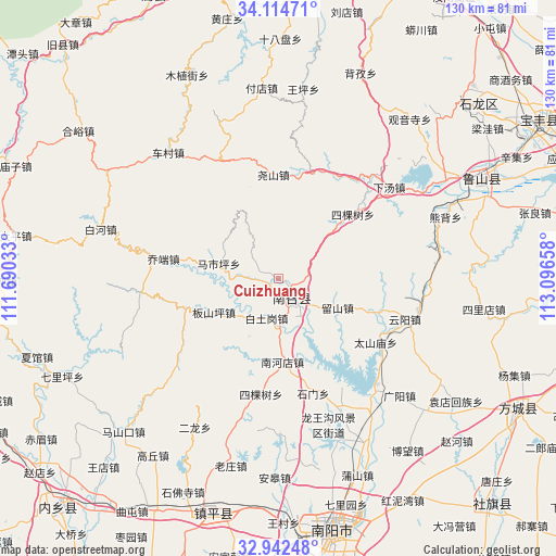 Cuizhuang on map