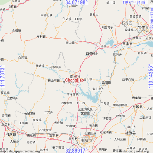 Chengjiao on map