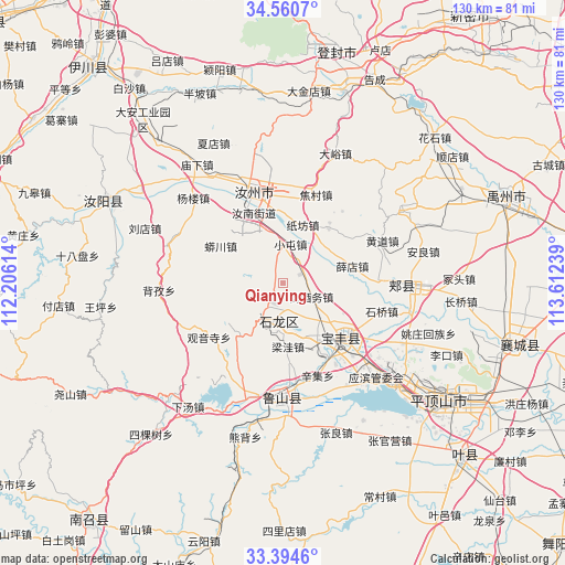 Qianying on map