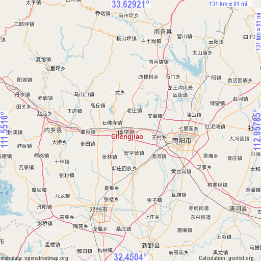 Chengjiao on map