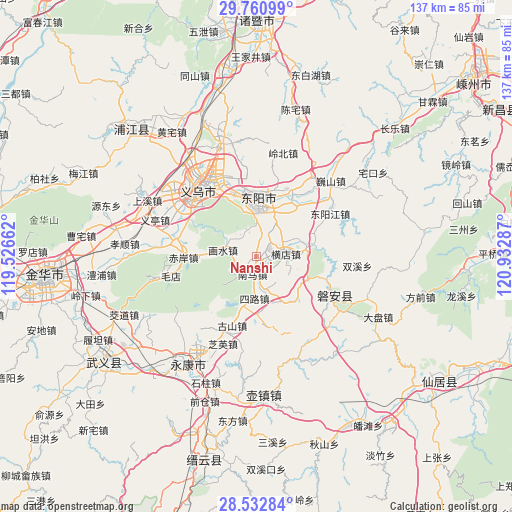 Nanshi on map