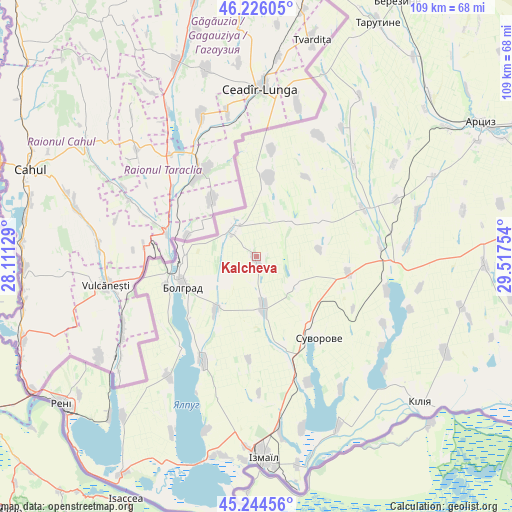 Kalcheva on map