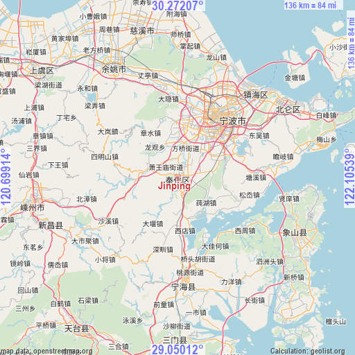 Jinping on map