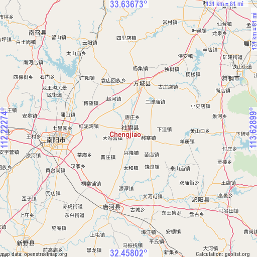 Chengjiao on map