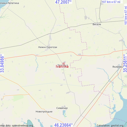 Ivanivka on map