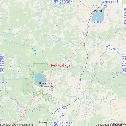Ivanovskoye on map