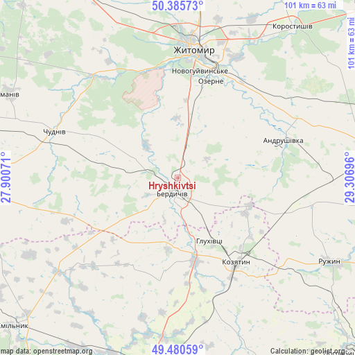 Hryshkivtsi on map