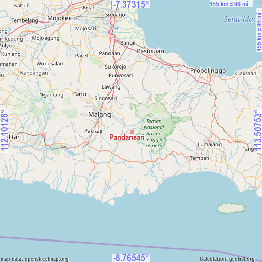 Pandansari on map