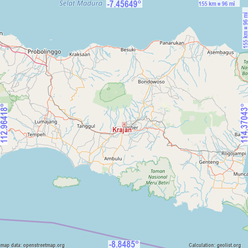 Krajan on map