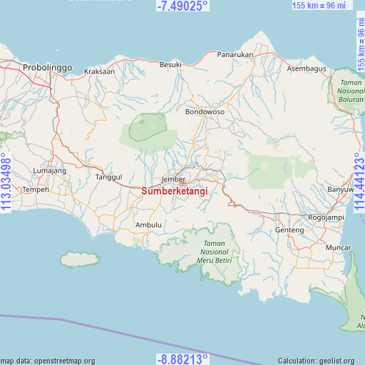 Sumberketangi on map