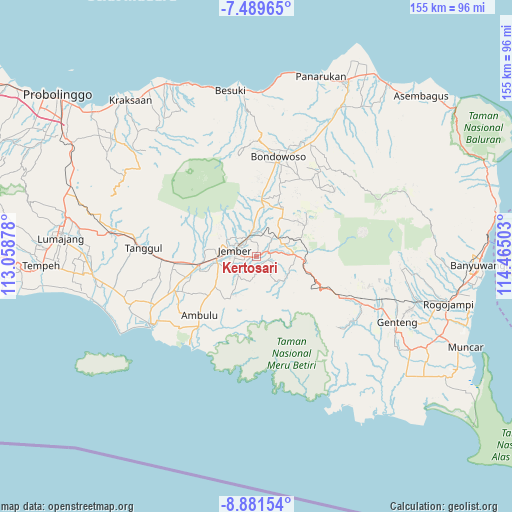 Kertosari on map