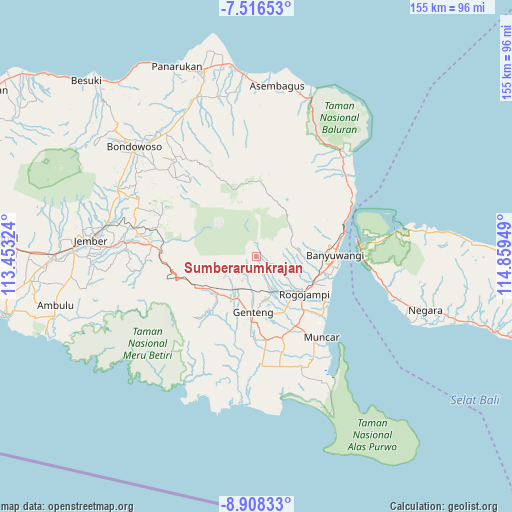 Sumberarumkrajan on map