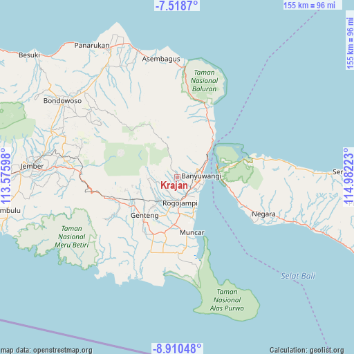 Krajan on map