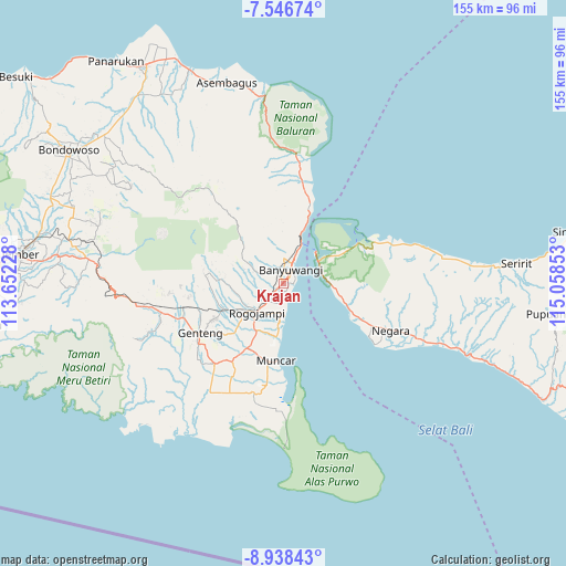 Krajan on map