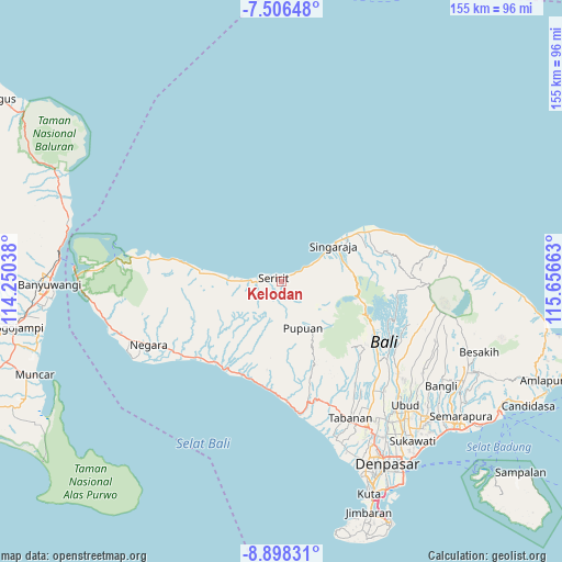 Kelodan on map