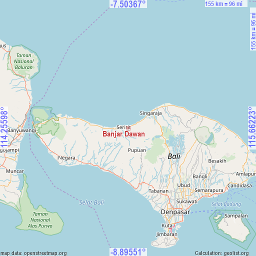 Banjar Dawan on map