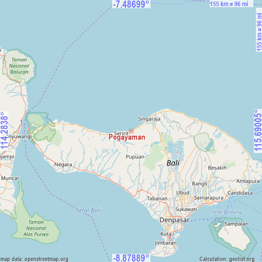 Pegayaman on map