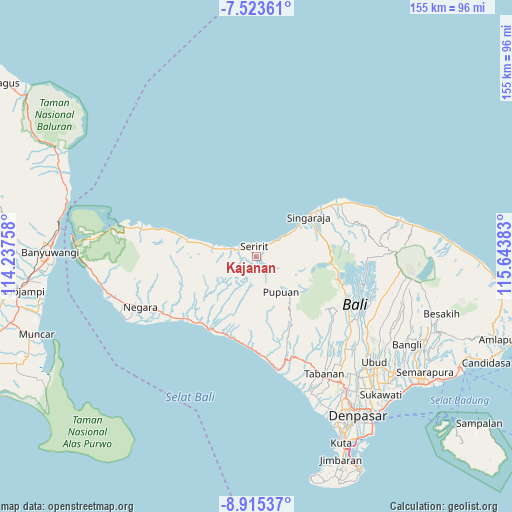 Kajanan on map