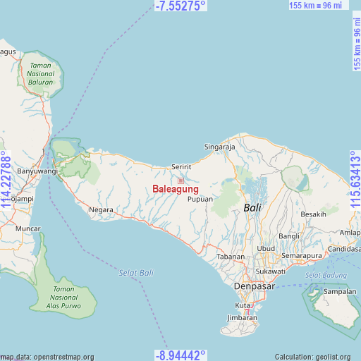 Baleagung on map