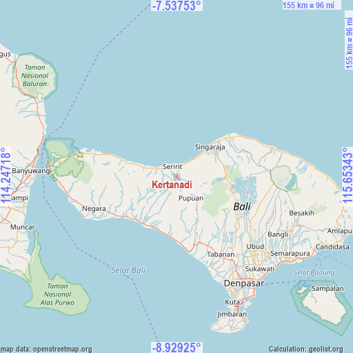 Kertanadi on map